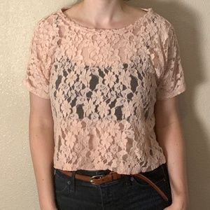 Lace Top in Blush